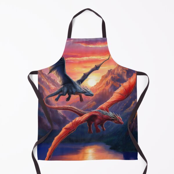 Item preview, Dragon flights over a mountain lake. designed and sold by MyHappyArtShop.