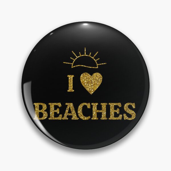 Item preview, I love Beaches (Gold Glitter Edition) designed and sold by asanaworld.