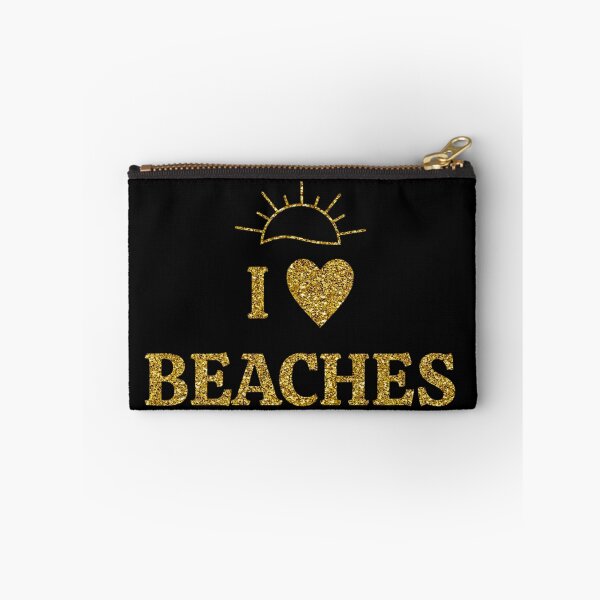 Item preview, I love Beaches (Gold Glitter Edition) designed and sold by asanaworld.