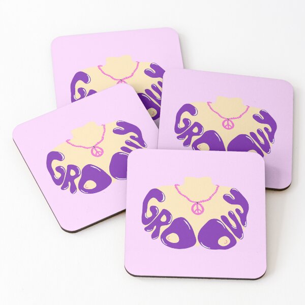 Aperçu de l'œuvre Groovy Boobies - Pêche et Violet créée et vendue par rileycastiel.