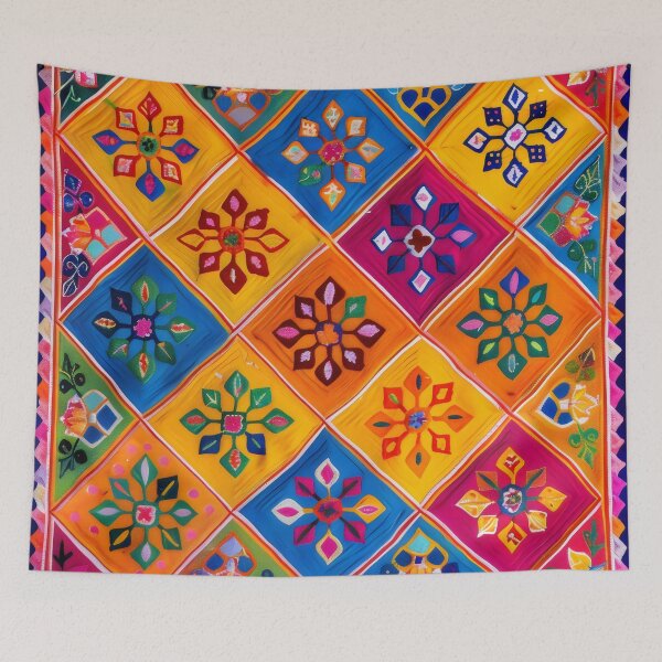 Item preview, Punjabi phulkari inspired design designed and sold by CulturalVibes.