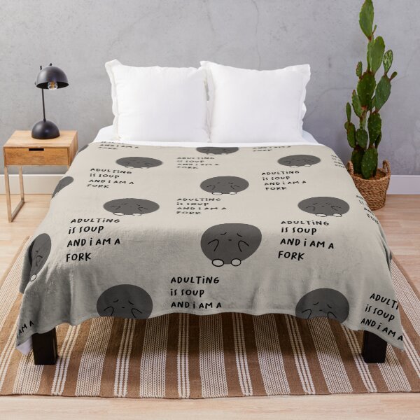 Item preview, Adulting Is Soup and I Am a Fork | Cute Character Illustrations | Funny Design designed and sold by RM-Journey.