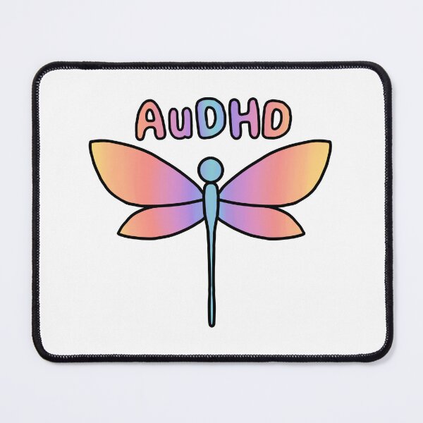 Item preview, AuDHD symbol dragonfly (ADHD and Autism) designed and sold by NeurodiverseTea.