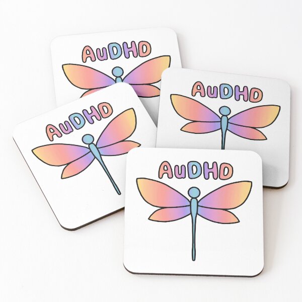 Item preview, AuDHD symbol dragonfly (ADHD and Autism) designed and sold by NeurodiverseTea.