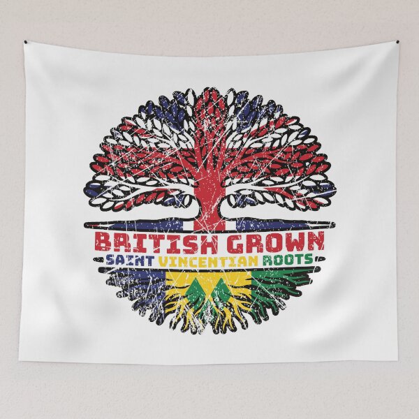 Item preview, Saint Vincent and the Grenadines Saint Vincentian British UK Tree Roots Flag designed and sold by FlagX.