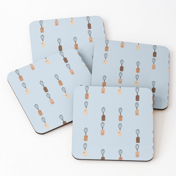 Item preview, Cute Cartoon Whisks with Expressive Faces Illustration | Kitchen Tool | Blue Background designed and sold by RM-Journey.