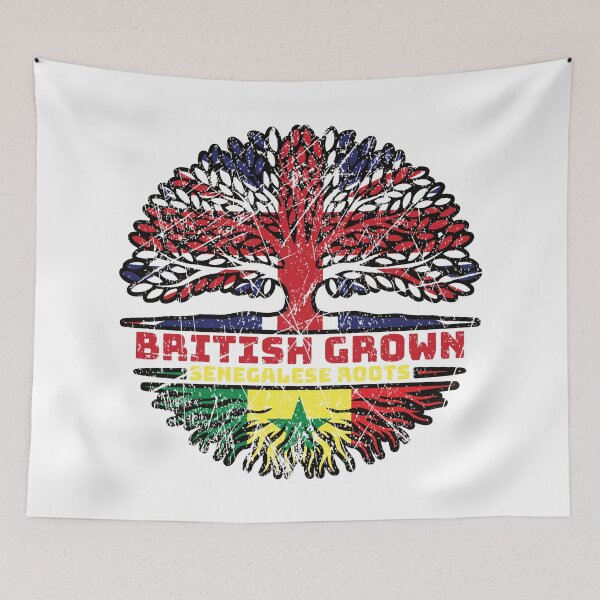 Item preview, Senegal Senegalese Uk United Kingdom British Tree Roots Flag designed and sold by FlagX.