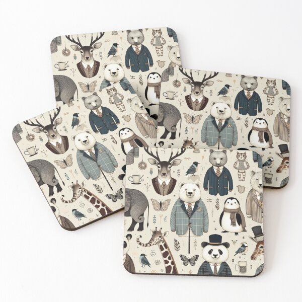 Item preview, Dapper Animals on Safari | Elegant Pattern for Home Decor designed and sold by litchick1977.