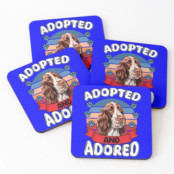 Item preview, English Springer Spaniel Dog Adopted And Adored Art Design designed and sold by fantasticdesign.