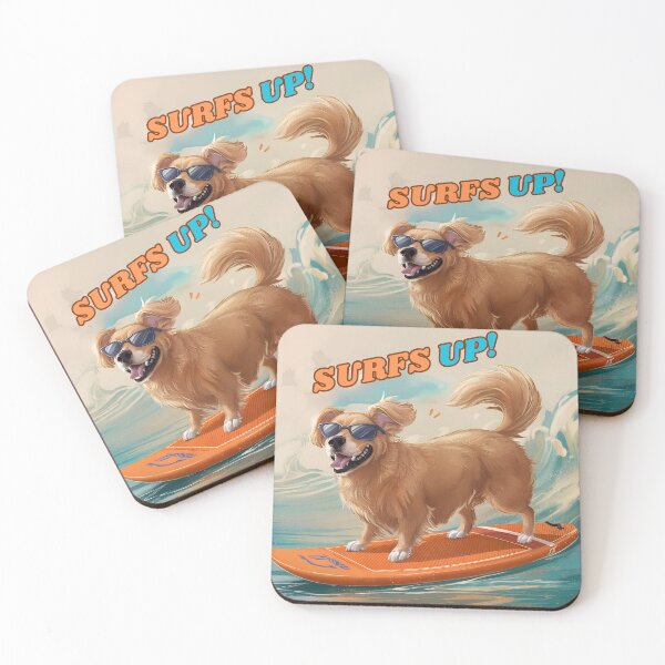 Item preview, Surfs Up - Dog on Surfboard designed and sold by MugsAndDuds.
