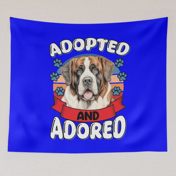 Item preview, Saint Bernard Pet Dog Owner Adopted And Adored Art Design designed and sold by fantasticdesign.
