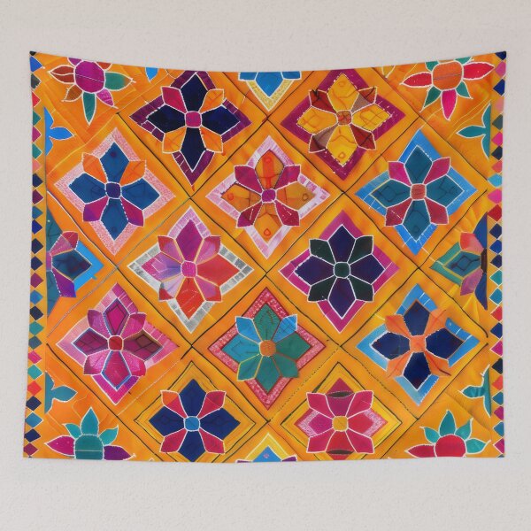 Item preview, Punjabi phulkari inspired pattern designed and sold by CulturalVibes.