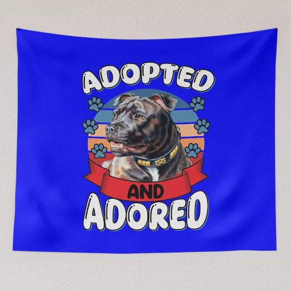 Item preview, Stafford Bull Terrier Dog Owner Adopted And Adored designed and sold by fantasticdesign.
