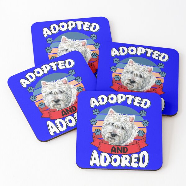 Item preview, Westie Dog Owner Gifts Adopted And Adored Design designed and sold by fantasticdesign.