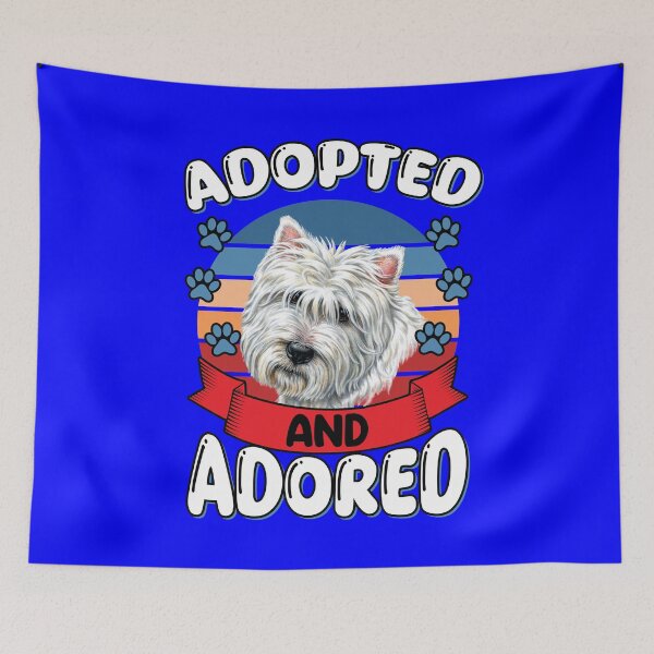 Item preview, Westie Dog Owner Gifts Adopted And Adored Design designed and sold by fantasticdesign.