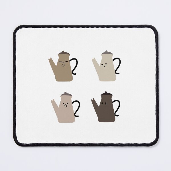 Item preview, Cute Cartoon Teapots - Vector Illustration in Warm Brown Tones designed and sold by RM-Journey.