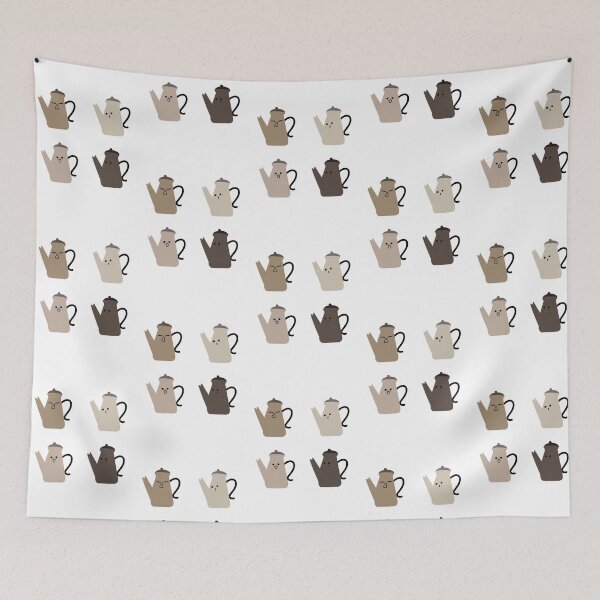 Item preview, Cute Cartoon Teapots - Vector Illustration in Warm Brown Tones designed and sold by RM-Journey.