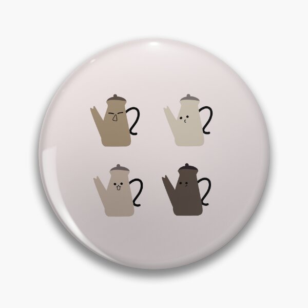 Item preview, Cute Cartoon Teapots - Vector Illustration in Warm Brown Tones | Pastel Background designed and sold by RM-Journey.
