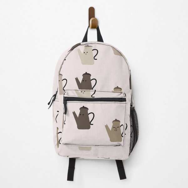 Item preview, Cute Cartoon Teapots - Vector Illustration in Warm Brown Tones | Pastel Background designed and sold by RM-Journey.