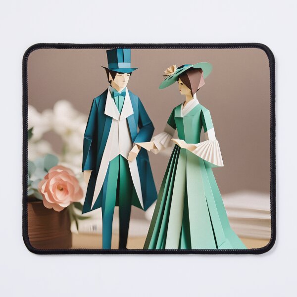 Item preview, Origami Art - Regal Romance: A Couple in Regency Attire designed and sold by ArtfulFolds.