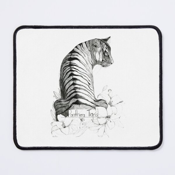 Item preview, Black and White Illustrated Tiger designed and sold by Katie O Illustration.