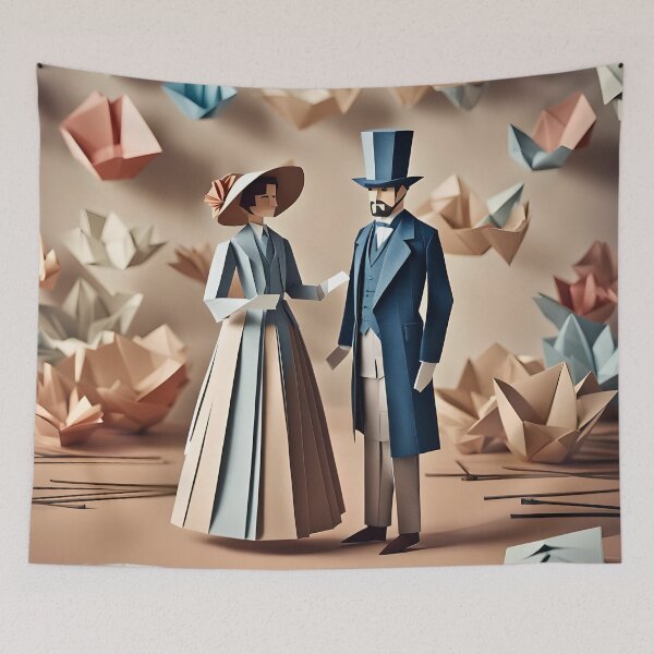 Item preview, Origami Art - Graceful Elegance: An Edwardian Love Affair designed and sold by ArtfulFolds.