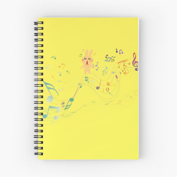 Item preview, Music Notation Flowing While Rabbit Sings designed and sold by BrightrDayMusicArt.
