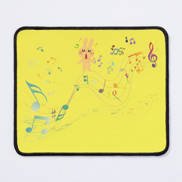 Item preview, Music Notation Flowing While Rabbit Sings designed and sold by BrightrDayMusicArt.