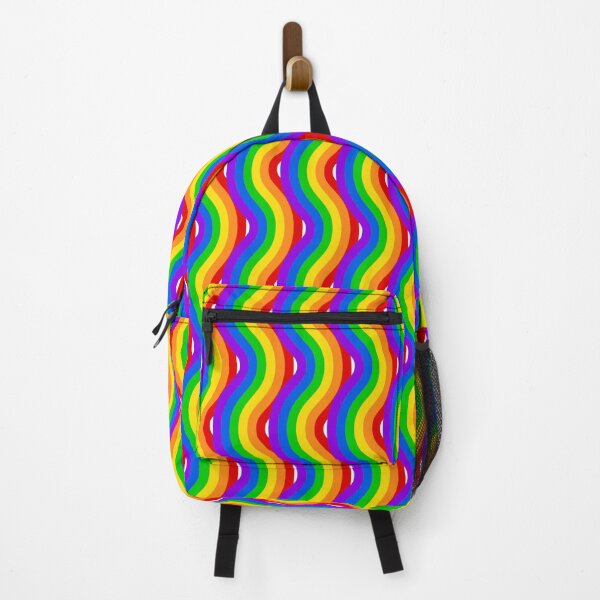 Item preview, Art deco, stylish bright  colourful wavy rainbow lines  designed and sold by YourTrendyTees.