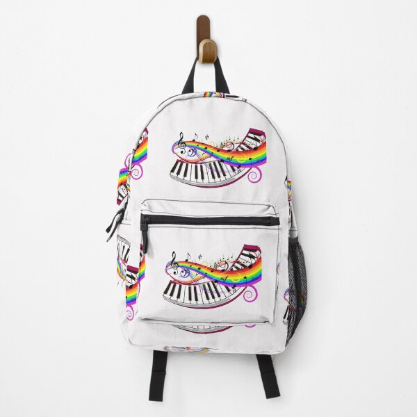 Item preview, Piano Keys Intertwined With Rainbow Staves  designed and sold by BrightrDayMusicArt.