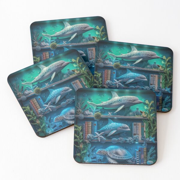 Item preview, Marine Life Library: Aquatic Wonders in Artistic Shelves designed and sold by plam50.