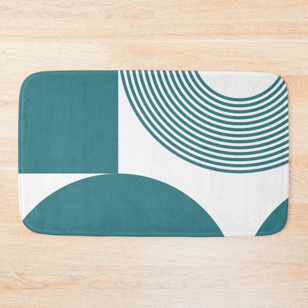 Item preview, Bauhaus turquoise big shapes  designed and sold by KMA Home Design.