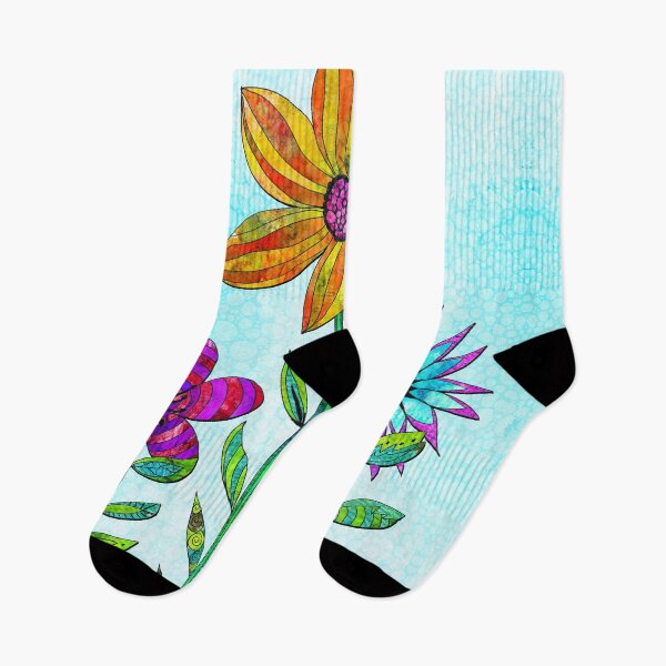 Item preview, Three Garden Beauties Colorful Flowers Floral Art designed and sold by Sharon Cummings Art.