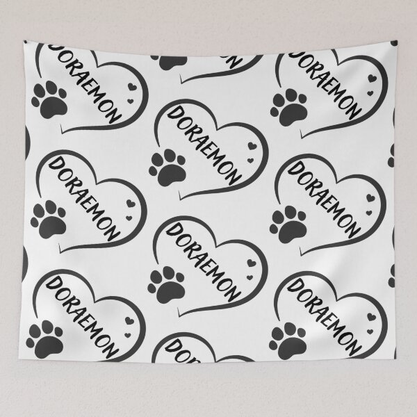 Item preview, Doraemon cat name in a heart with a paw, great gift for dog or cat owners designed and sold by OCS1337.