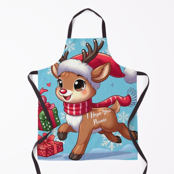 Item preview, Cute Cartoon Art Christmas Reindeer I Hope You Prance designed and sold by Wolvescreate.