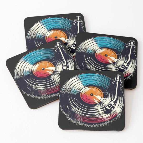 Item preview, Retro Vintage Colorful Vinyl Record Player designed and sold by TomFrontierArt.