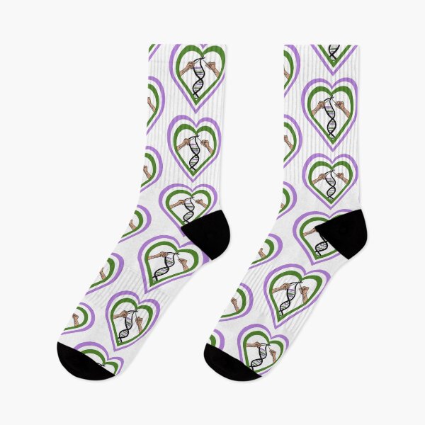 Item preview, Genderqueer Pride Flag Knitted DNA Heart Shirt designed and sold by Kristi Brooks.