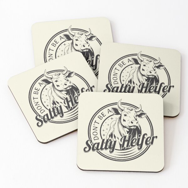 Item preview, Dont be a Salty Heifer - Simple Vintage Funny Cow Lover designed and sold by thecatcouch.
