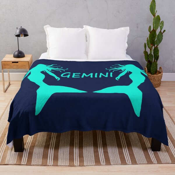 Item preview, Gemini Star Sign Turquoise Mermaid Twins designed and sold by Beachy.