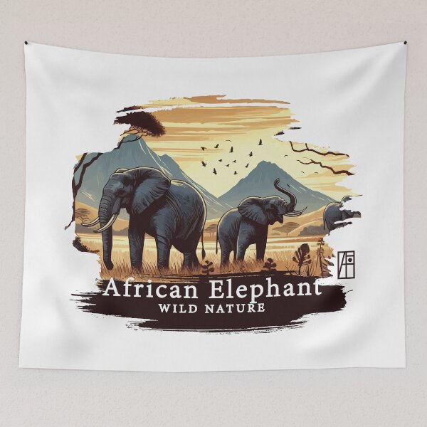 Item preview, African Elephant - WILD NATURE - ELEPHANT -8 designed and sold by ArtProjectShop.