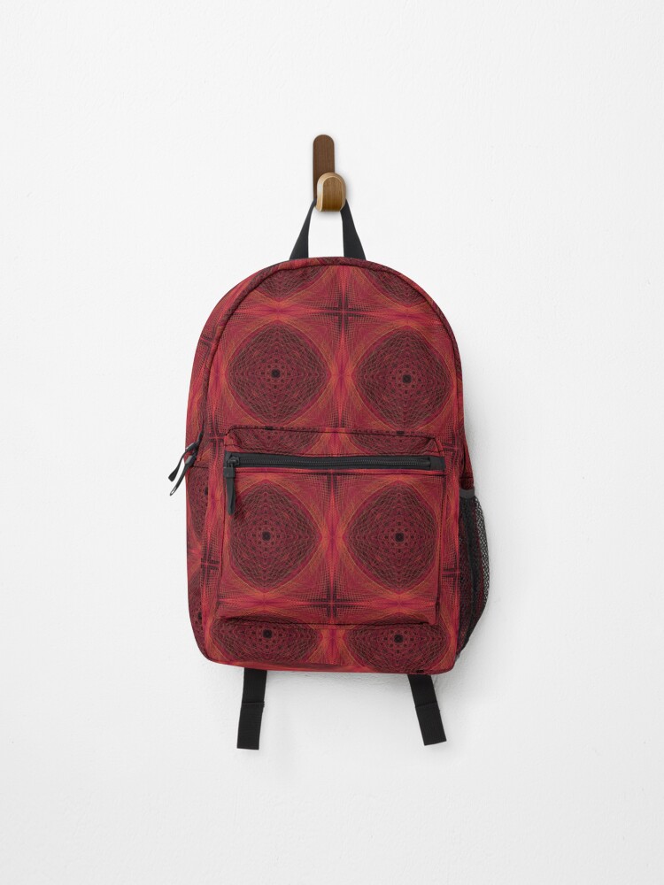 Thumbnail 1 of 3, Backpack, Rectangular Pattern #6 Morph C [12396-Reds-BB] designed and sold by LottMultimedia.