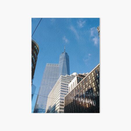 Building, Skyscraper, New York, Manhattan, Street, Pedestrians, Cars, Towers, morning Art Board Print
