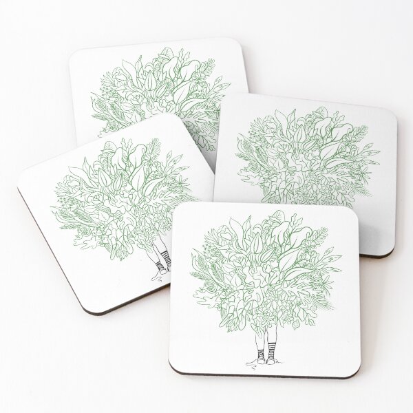 Item preview, A person holding a huge bouquet of green plants and flowers designed and sold by magarisi.
