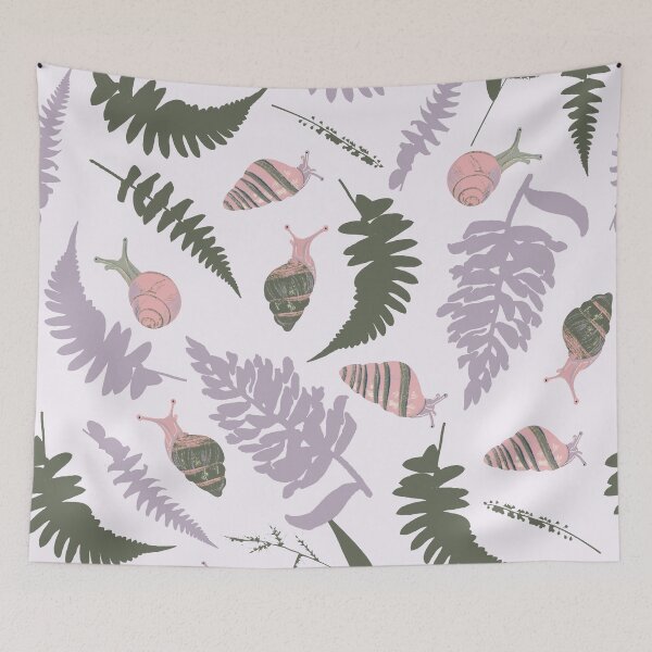 Item preview, Hawaiian kahuli snails and tropical leaves designed and sold by thealohastudios.