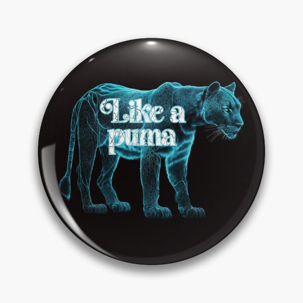 Item preview, Like a puma: Blue and black puma with lightening bolts. designed and sold by JoyOfHopeStore.