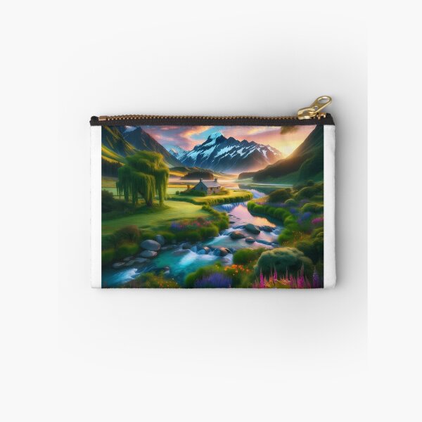 Item preview, "Dawn's Embrace: Serenity in the Valley of Verdant Whispers" designed and sold by MindVibe.