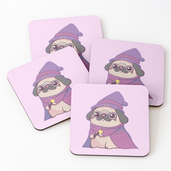 Item preview, Cute Kawaii Pug Wizard designed and sold by TeaTimePrints.