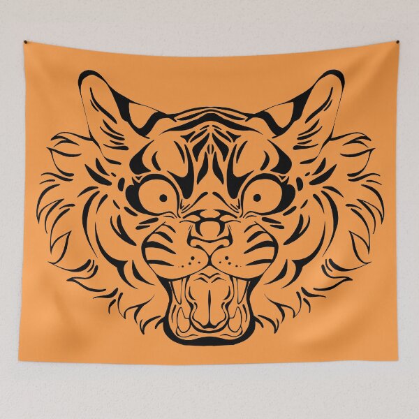 Item preview, LOUD Tiger face | Graphic animal design | designed and sold by SandDolphin.