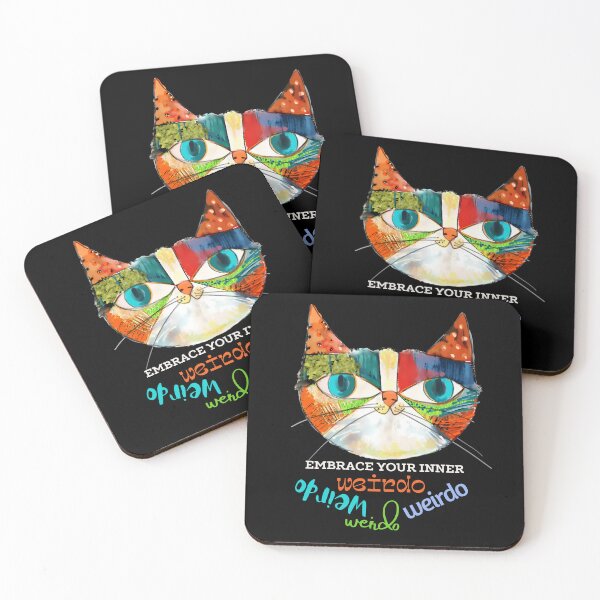 Item preview, Embrace Your Inner Weirdo: Cat Cartoon Design Collection designed and sold by adriaquart.