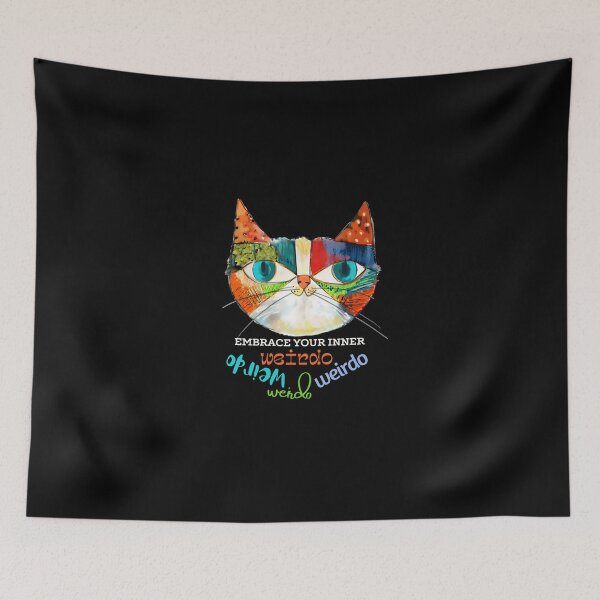 Item preview, Embrace Your Inner Weirdo: Cat Cartoon Design Collection designed and sold by adriaquart.